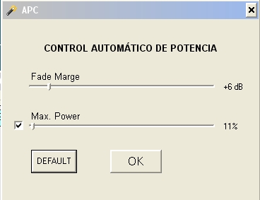 Fig. 14 Configuración APC - Control Automatico de Potencia